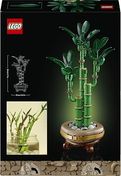 LEGO Botanicals Şans Bambusu 10344 – Yetişkinler için Bambu Sapları, Çakıl Taşları ve Ahşap Efektli Saksı İçeren Sevgililer Günü'ne Özel Dekoratif Bitki Modeli Yapım Seti (325 Parça)