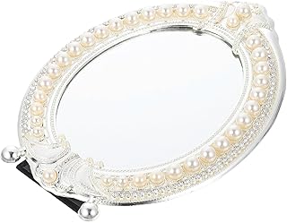 GALPADA Retro Pearl Frame Makeup Mirror 7-inc...