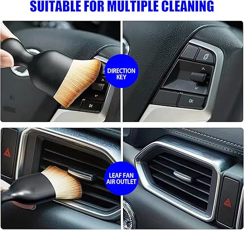 Miniatura 6 de jeseny Paquete de 1 cepillo suave de limpieza interior del automóvil, cepillo de detalles sin arañazos, herramienta de eliminación de polvo para