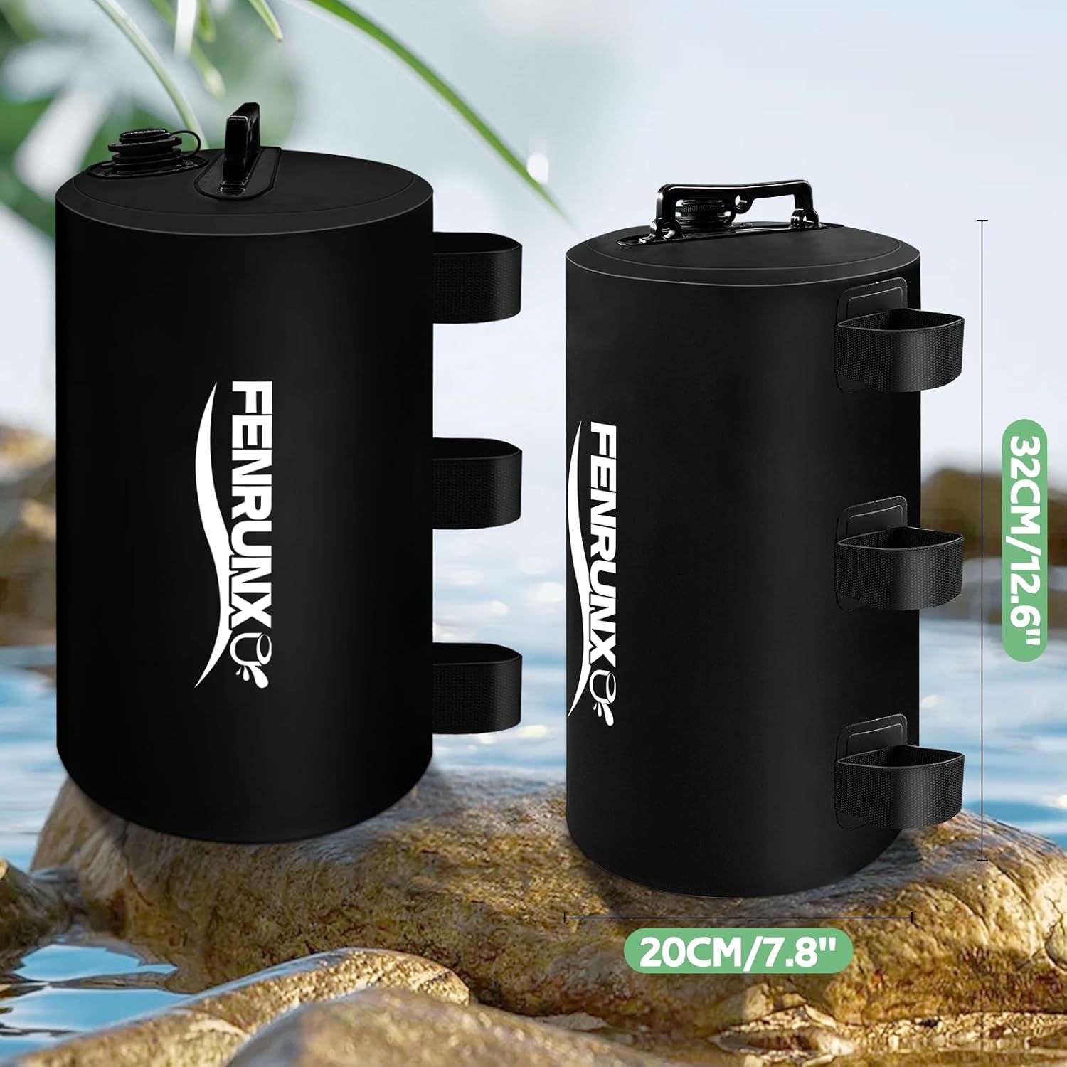 Canopy Water Weight Bag,88 LBS Gazebo Tent Water Weights Set of 4 Leg Weights for Carport, Pop Up Canopy,Tent,Gazebo,Black
