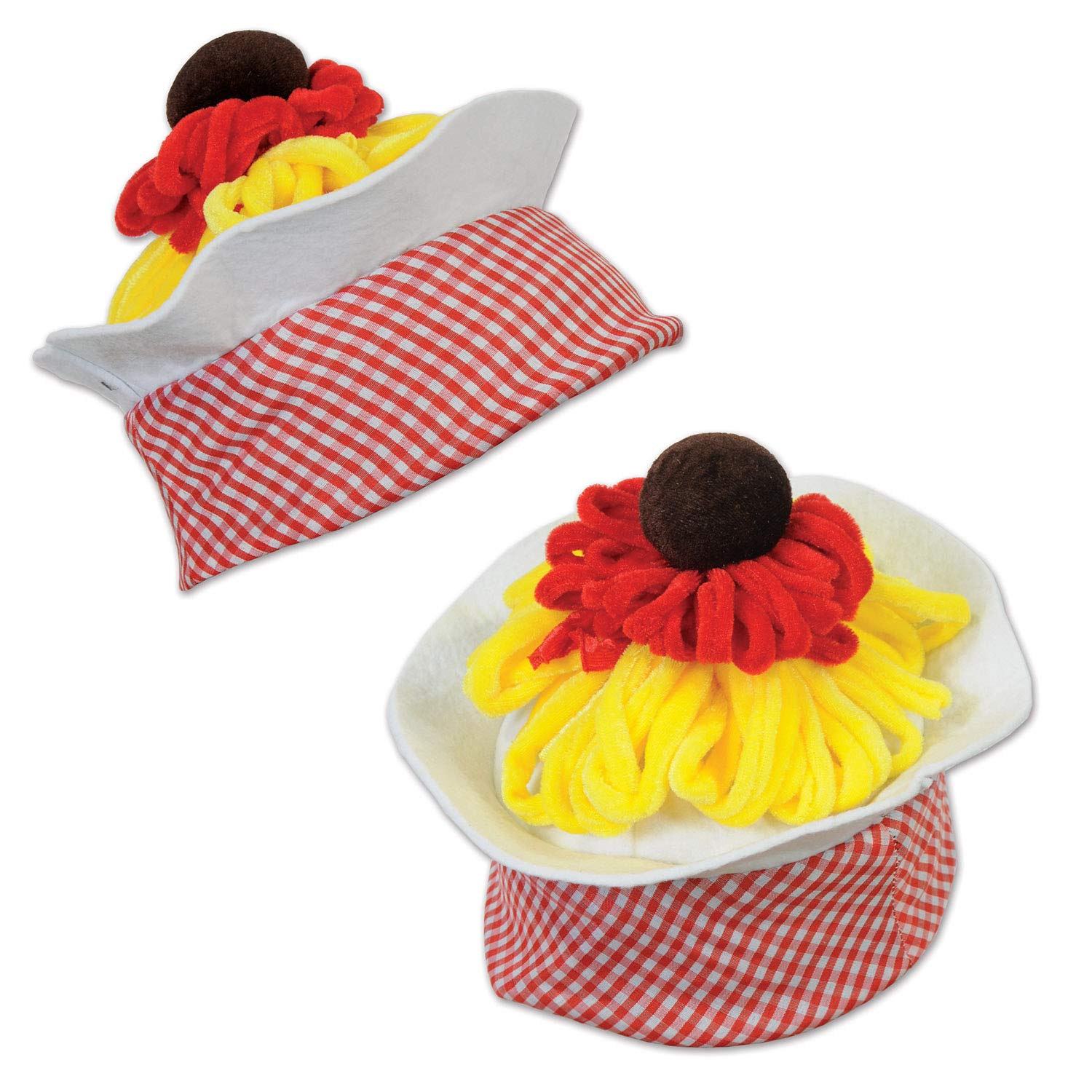 Bonnet à spaghetti et boulette de viande Beistle 60027 en tissu multicolore