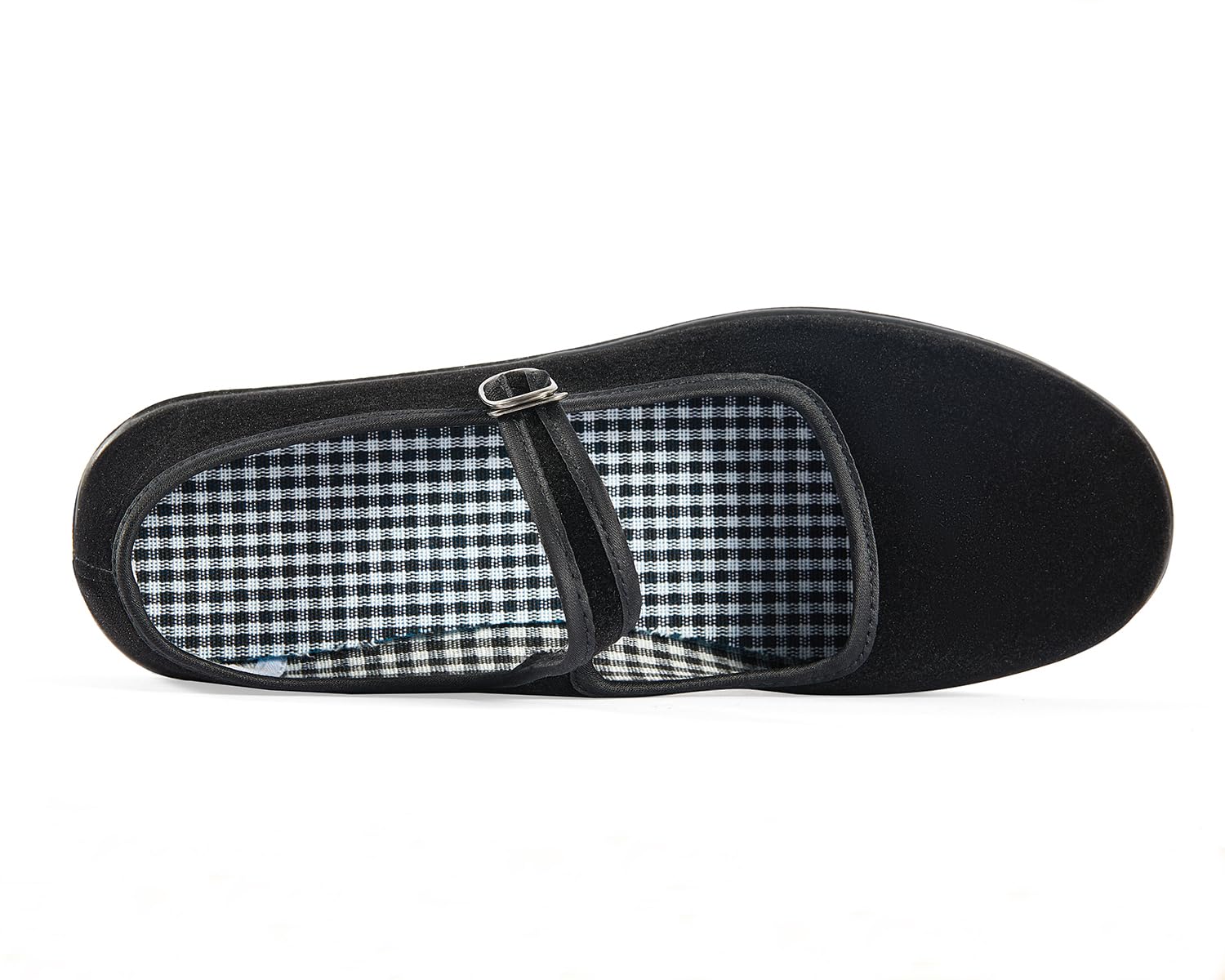 missfiona Zapatos Mary Jane de Terciopelo para Mujer, Zapatos de Baile Pekín de Tela Plana, Ajuste Ancho
