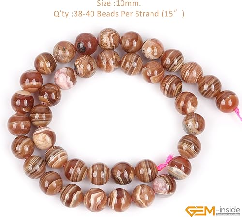 Miniatura 688 de GEM-Inside - Cuentas sueltas de piedra de lava negra natural de 0.315 in para hacer joyas, 15 pulgadas Cordierita de grado A