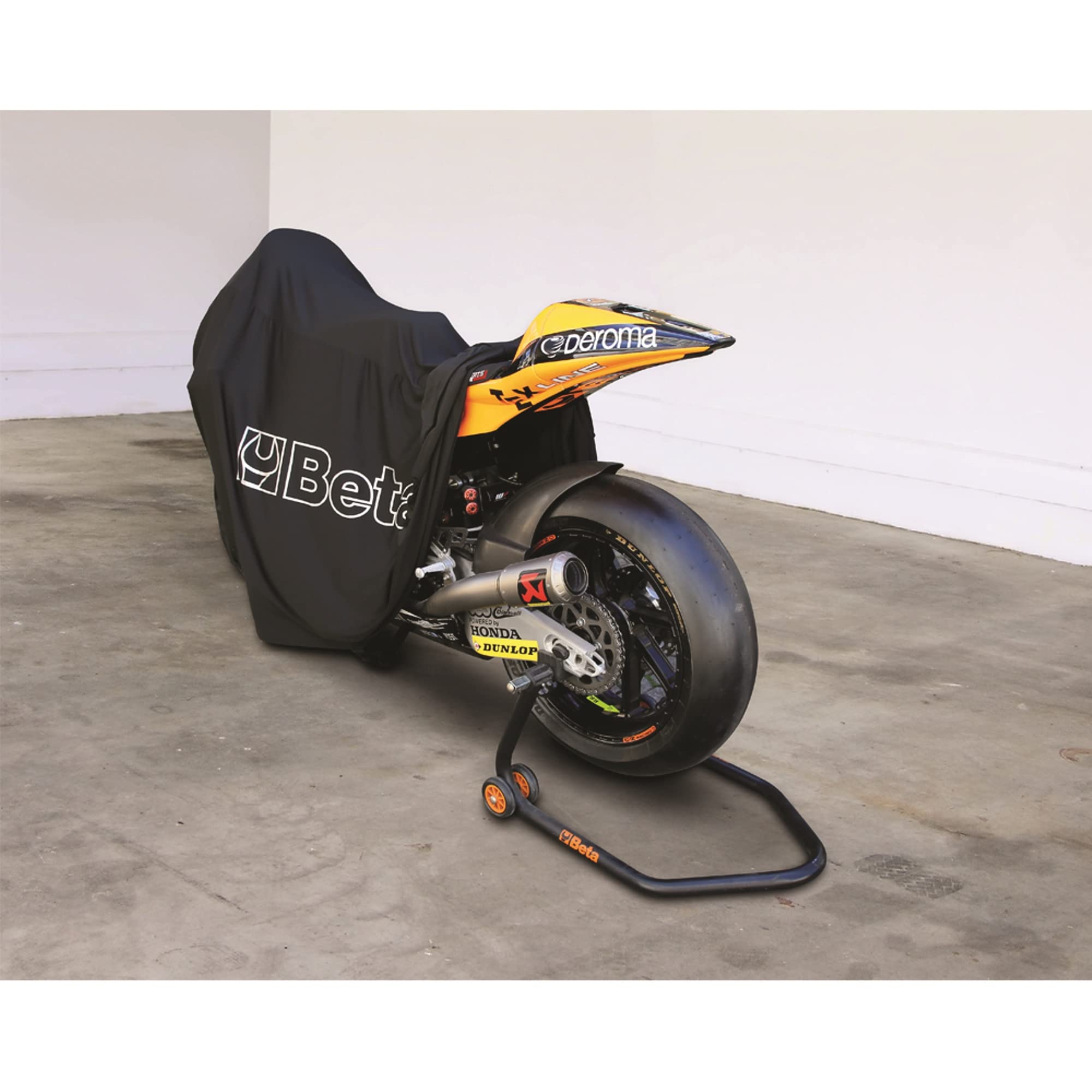 Beta - Funda Interior para Moto 3099T/M, Protege la Pintura de Arañazos, Polvo y Luz Solar, Tejido Elástico, Talla M para Motos Deportivas, Naked y Scooters de Tamaño Medio, Negra