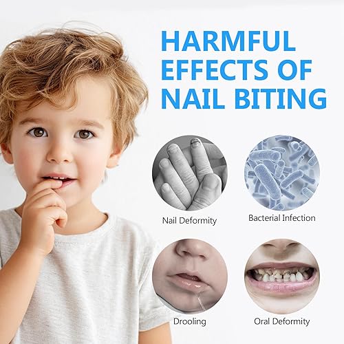 Miniatura 4 de Tratamiento de mordedura de uñas para niños, tratamiento para evitar morderse las uñas para niños pequeños y adultos, esmalte de uñas amargo natural