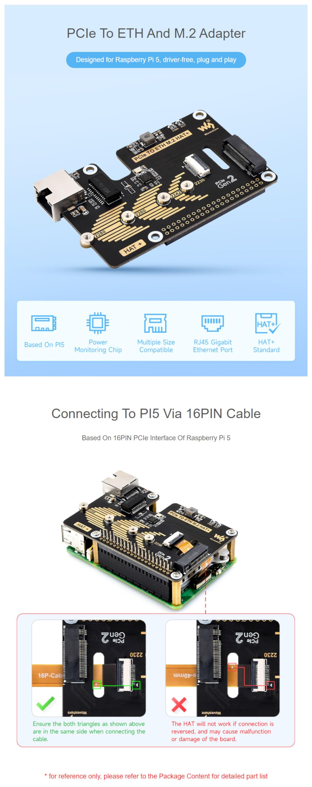 Amazon.co.jp: Raspberry Pi 5用PCIe→ETHおよびM.2アダプター、2280/2260/2242/2230 NVMe  M.2 SSD、5Gbpsデータレート、Gen2ブート、ギガビットイーサネット、Raspberry Pi 5用高速読み取り/書き込みに対応。 : ...