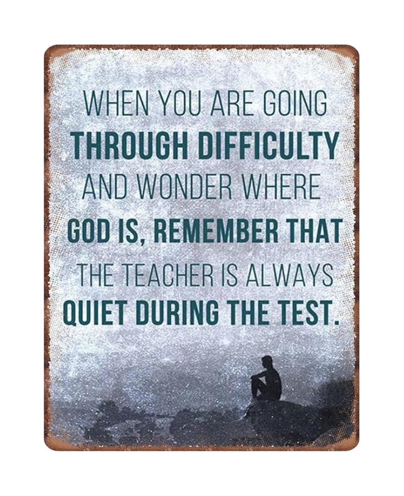 EKFBQBGW Teacher is Quiet During The Test Humorous Metal Sign Motivational Quote for Office Classroom Library Decor (8 X 12 in)