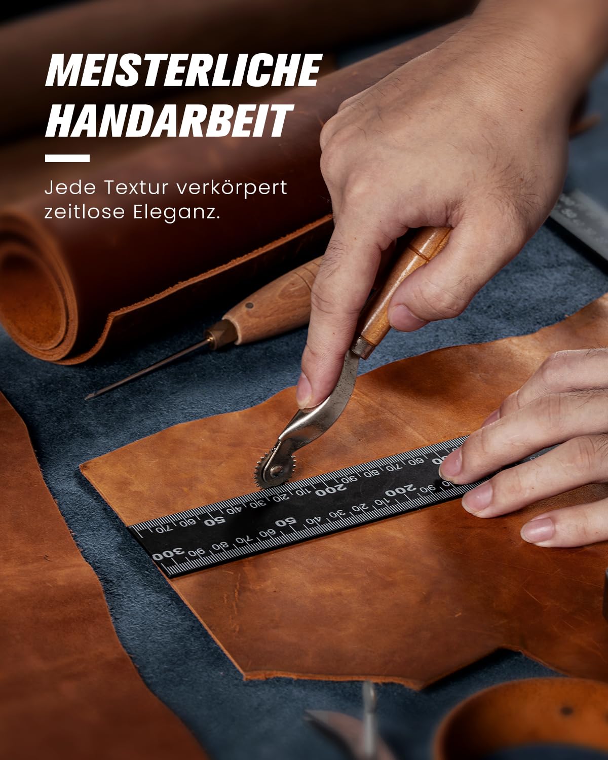 VMAN Geldbörse Herren, Slim Wallet mit Münzfach, RFID Schutz, Premium Leder Portmonee Geldbeutel für 8–11 Karten, Kleines Kartenetui für Alltag & Reise - Braun