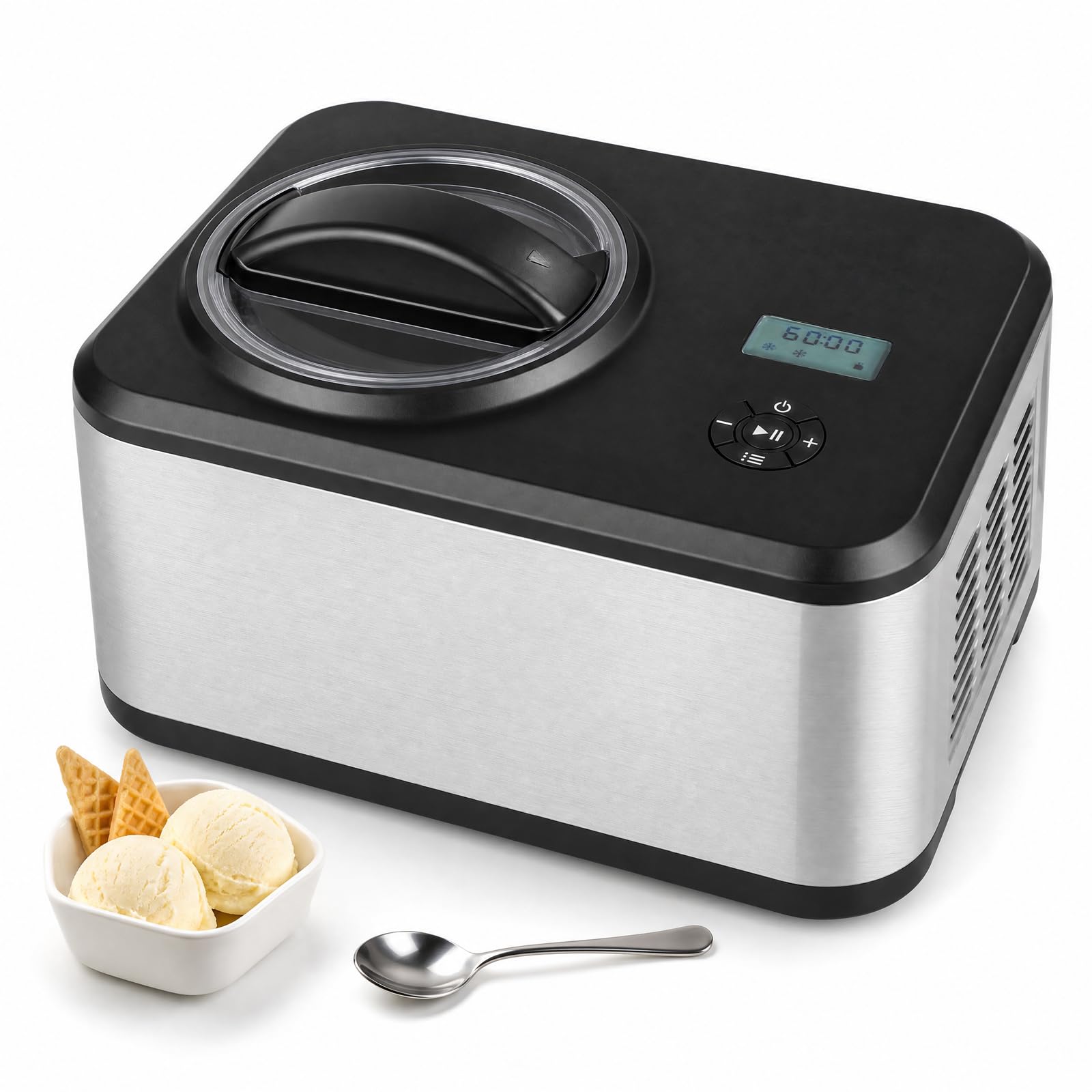 GIANTEX Gelatiera Professionale 1,5 L con Compressore e Timer
