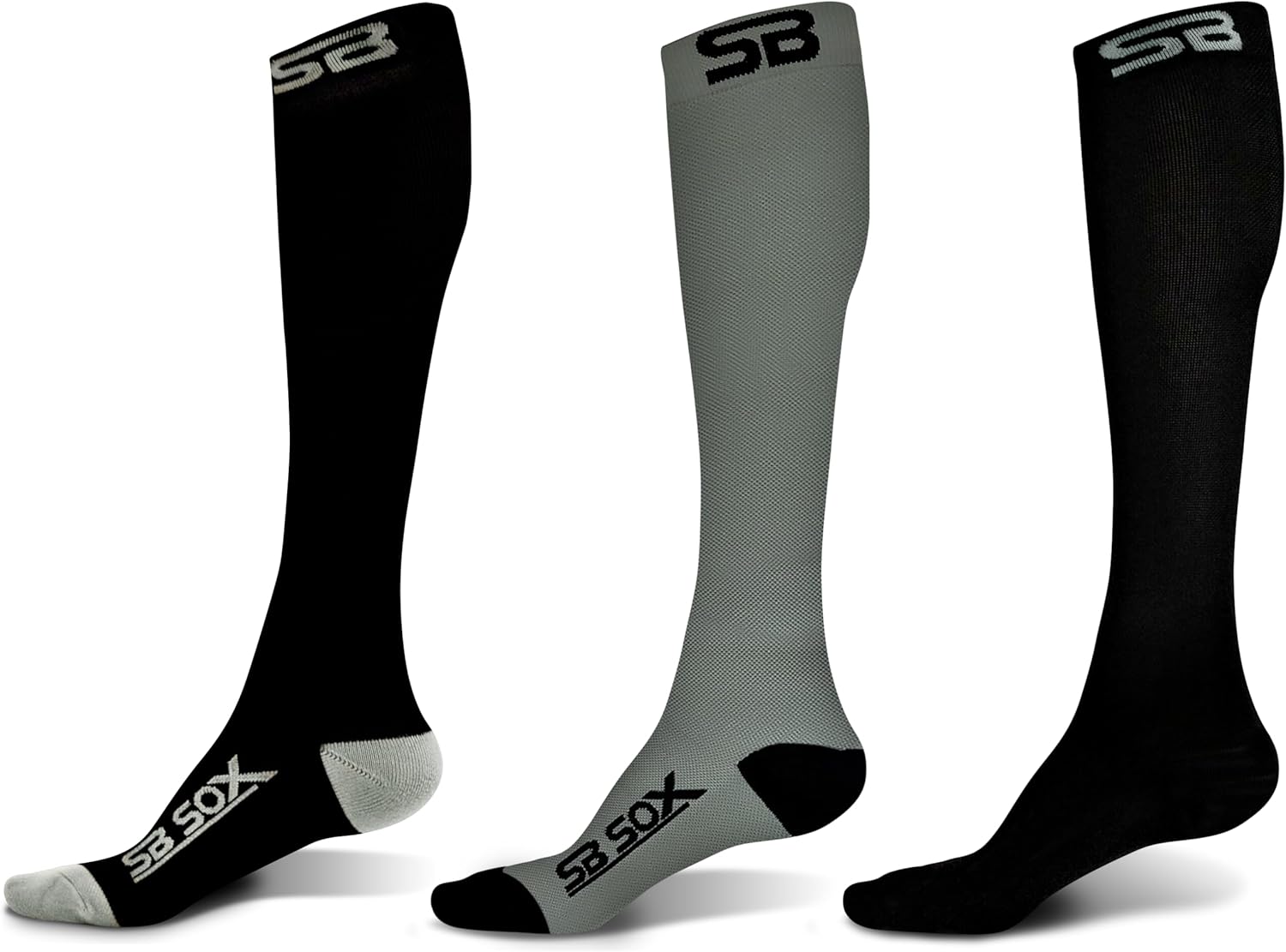 SB SOX - 3 Pairs Size Medium Compression Socks