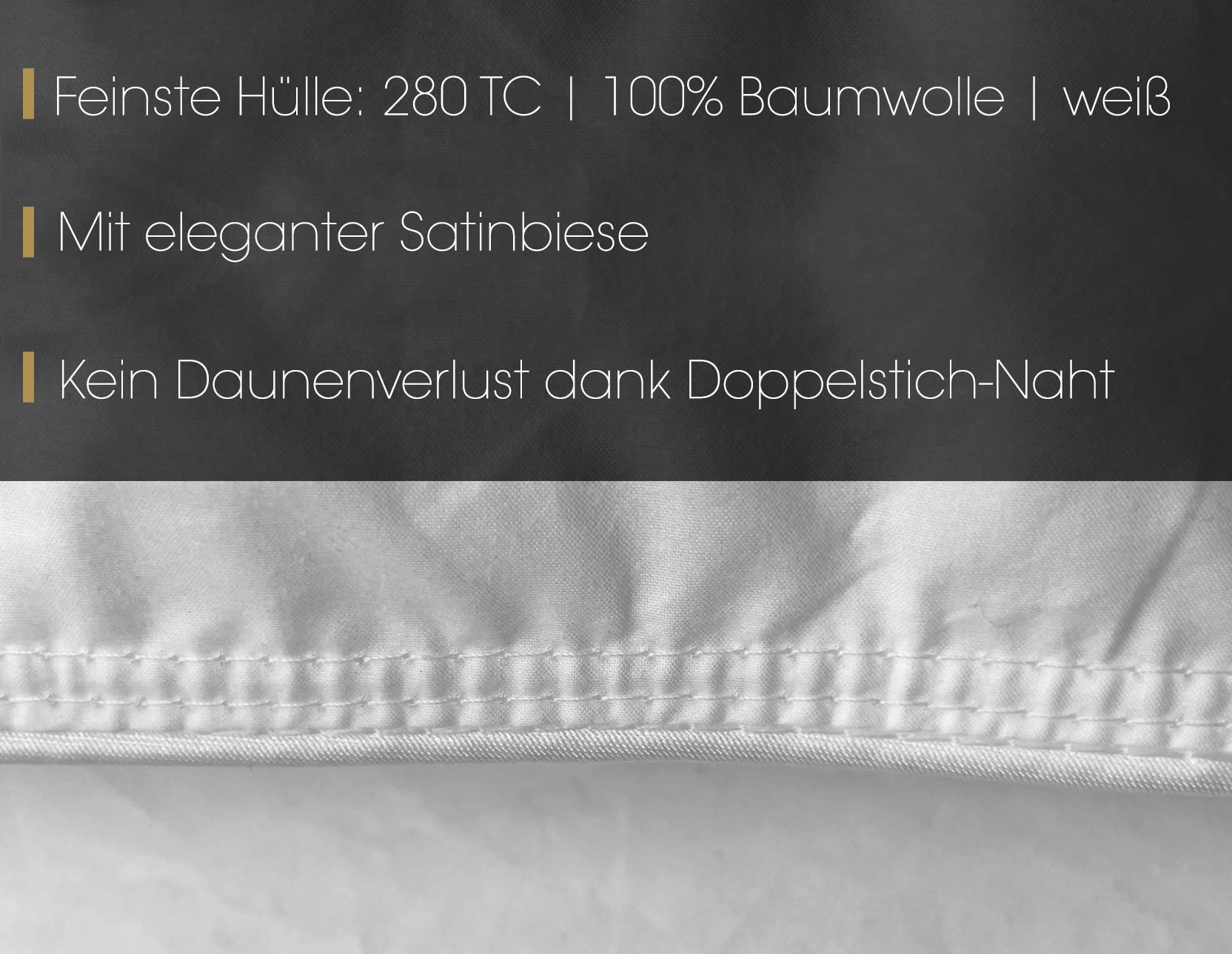 Daunendecke | 90% Daune 10% Feder | Winter (warm) 135x200 cm