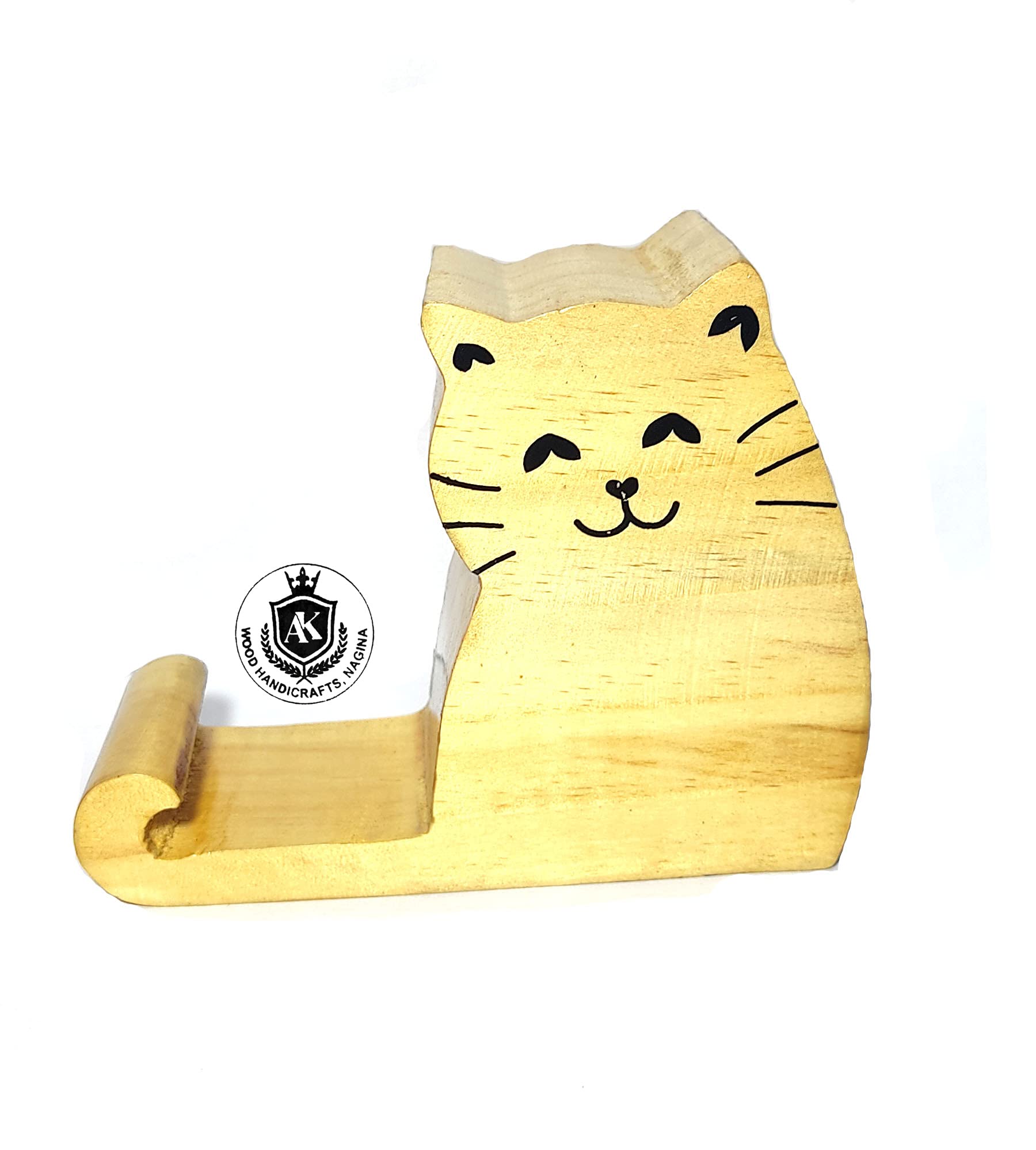 Buy Ak Wood H/c Pine Wood Cat Style Mobile Stand , Show Piece Melamine