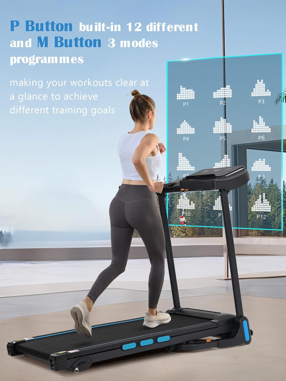 Merax Incline Treadmill, 10MPH Treadmills for Home, 3.0HP Running Treadmill for Exercising, 350LBS Sport Machines Fitness for Home with Bluetooth,Pulse Monitor,Auto Folding,Dual Control Mode