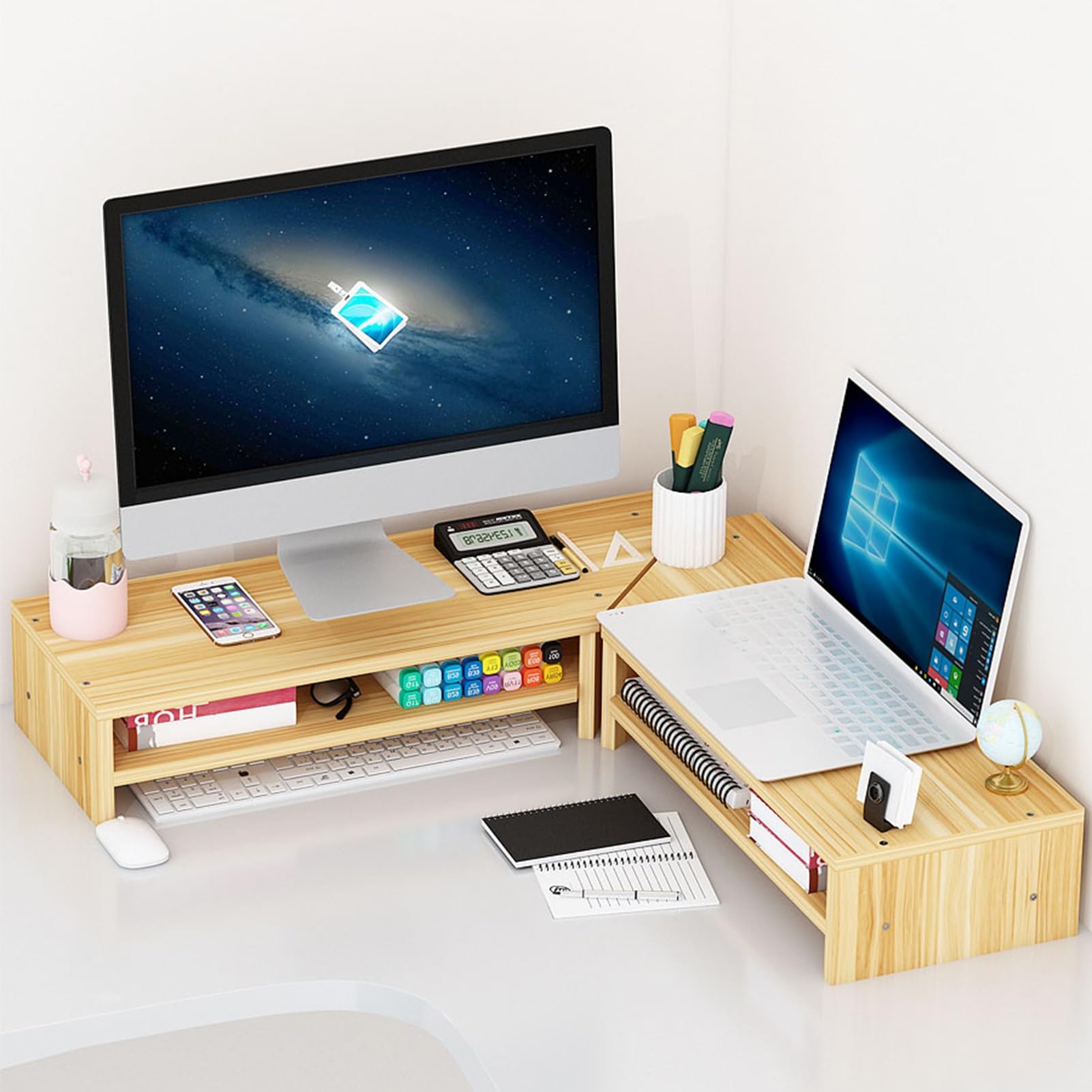 Alzata Per Pc Supporto Per Monitor Ad Angolo Triangolo Alzatina