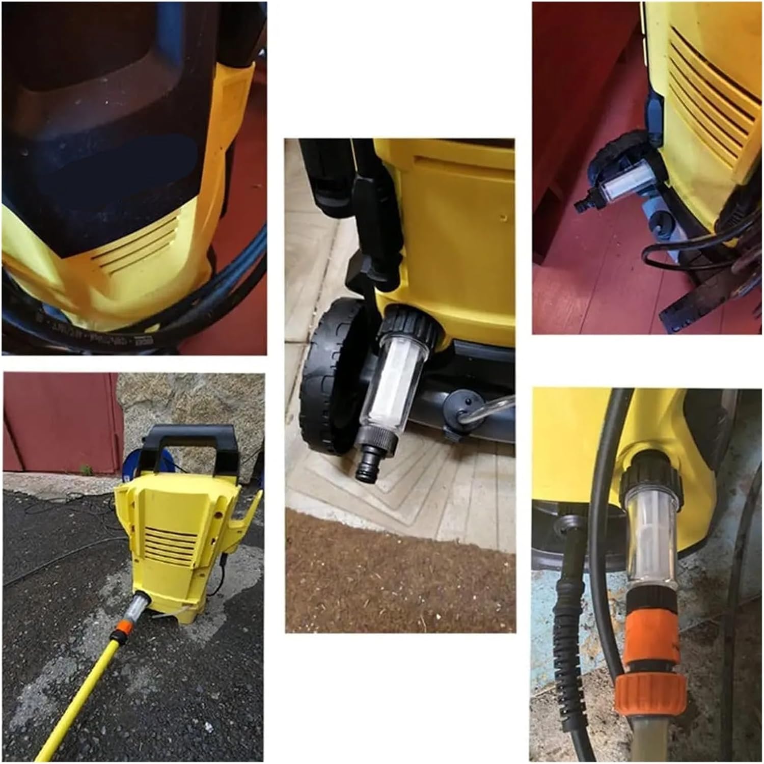 High Pressure Washer Water Filter,Compatible for Karcher K2 K3 K4 K5 K6 K7 G 3/4'' Water Filters with 2 Filter Cores(1mesh)