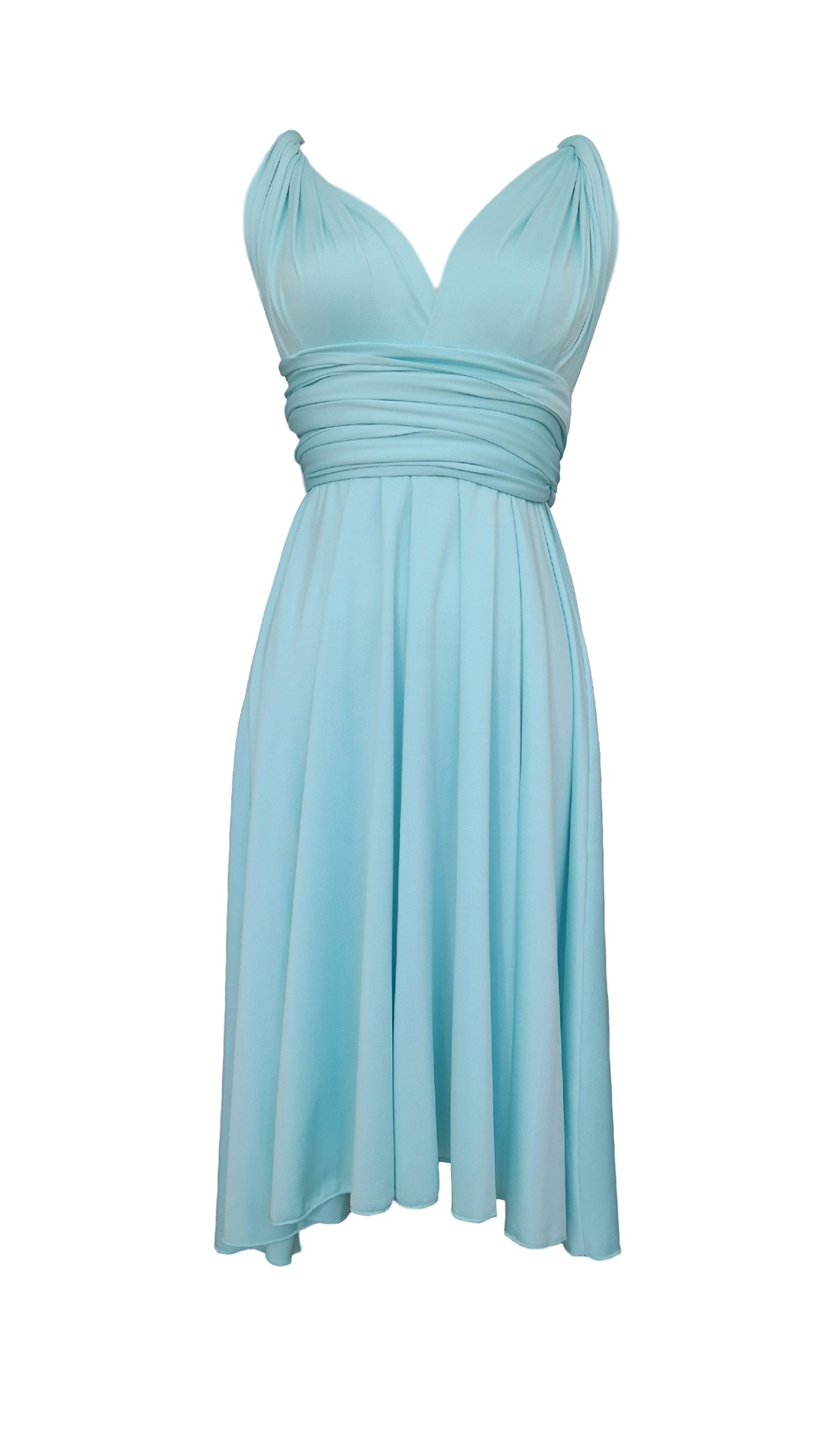 blue dress for baby girl Ladivine 7469 Long Bridesmaids Dress Simple Slit Satin Formal Dress V Neck A Line Evening Gown 14 / Burgundy main image 1