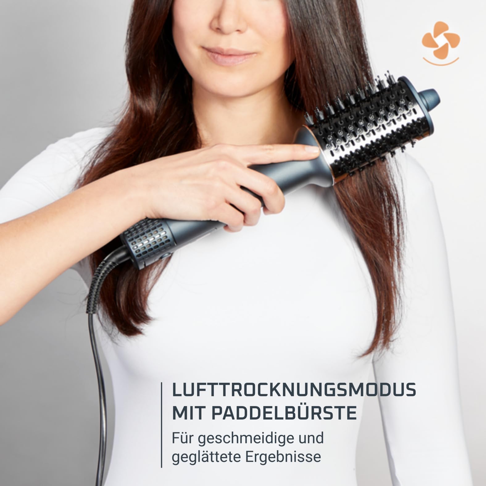 Rowenta Air Brush 3D, 3-in1 Warmluftbürste, einfaches Umschalten UB9720 | 3 Temperaturstufen, 3 Luftstromgeschwindigkeiten, Ionen-Effekt reduziert Frizz, Stylingbürste mit 360° Luftstrom, Farbe: Rot