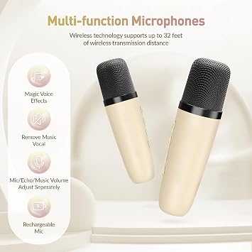 Karaoke Machine for Kids, Karaoke Gifts for Girls Ages 4, 5, 6, 7, 8, 9, 10, 12 +Year Old Birthday Party, 4-12 Years Old Christmas Toys Gift for Girls