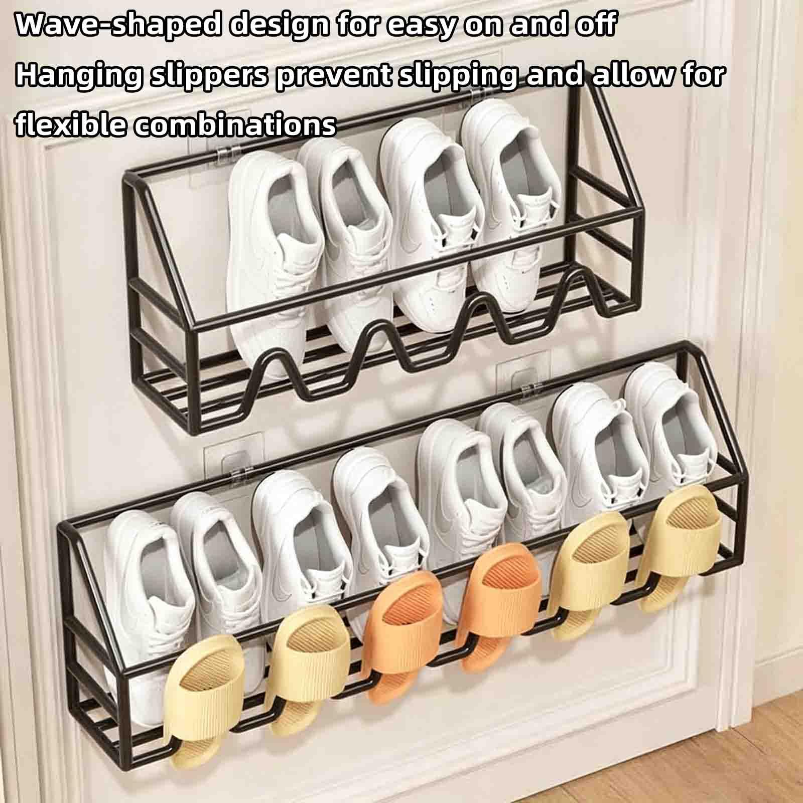 rangement chaussure etagere porte chaussures entree (White,59x10x19cm)