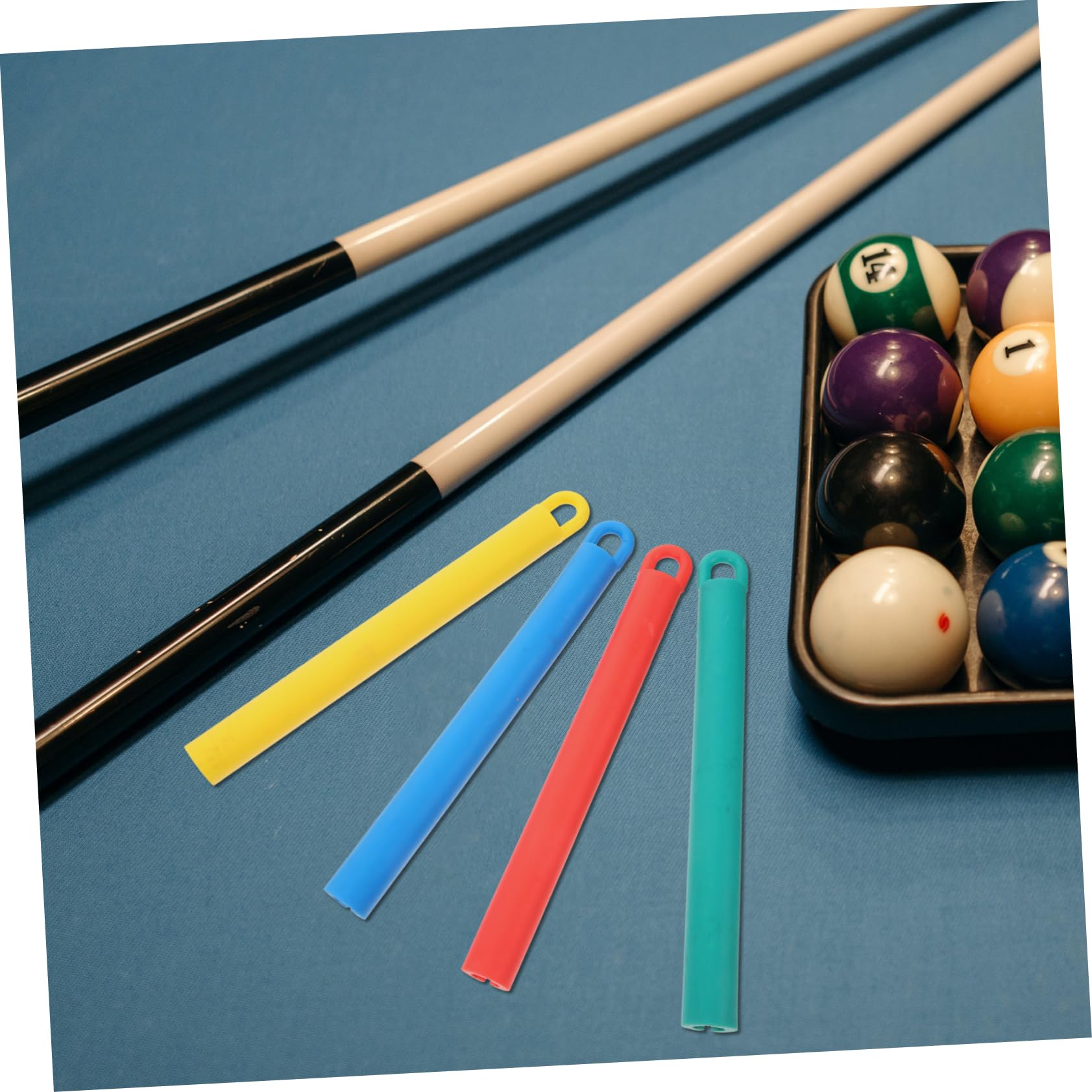 JOINPAYA 4sets Billiard Hanger Holder Durable Protectors for Pool Sticks Compact Design for Fits Standard Cues for Home and Game Rooms 4pcs*4