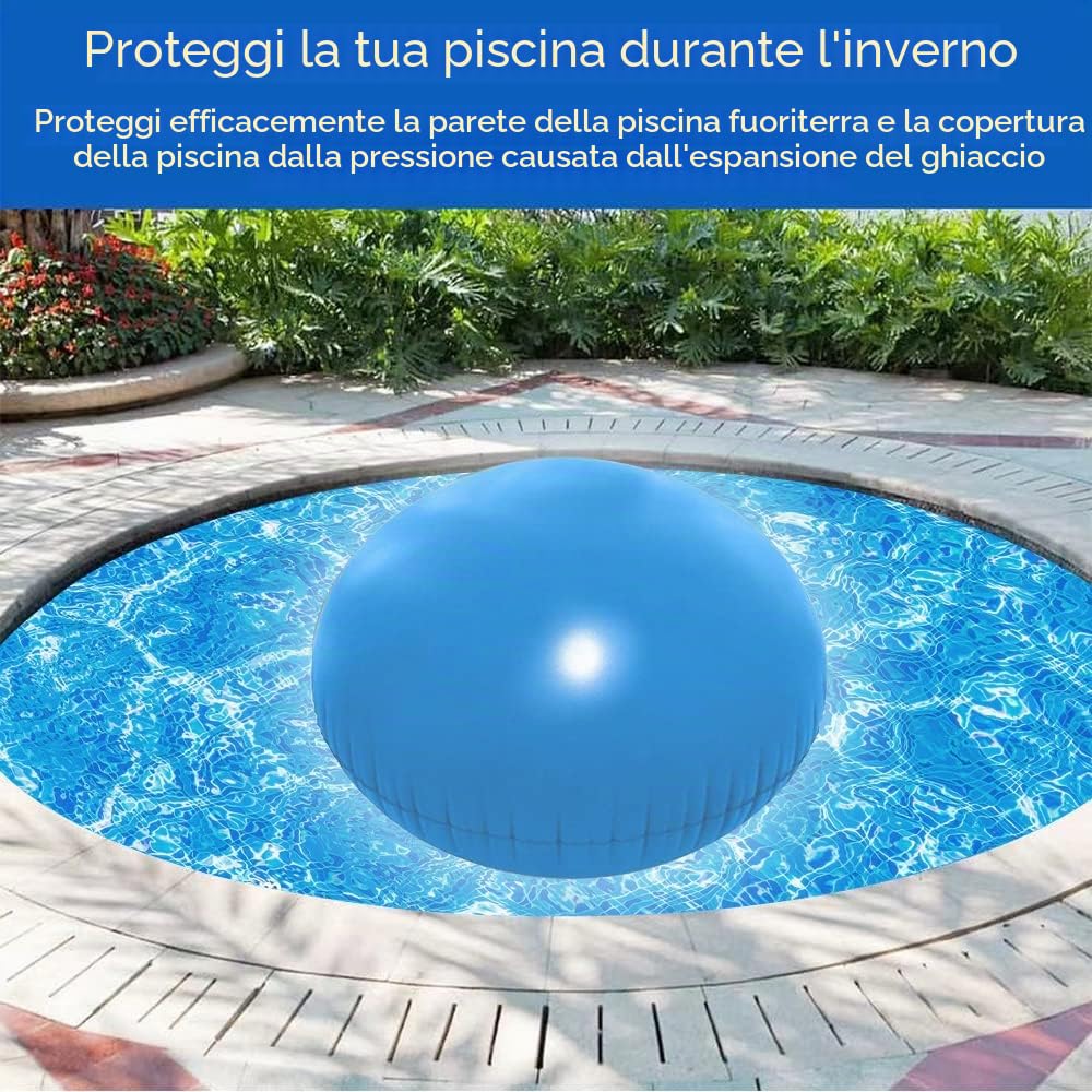 Cuscino Piscina Invernale Rettangolo 4×8ft, Cuscino Aria Piscina Copertura Invernale, Cuscino Gonfiabile Invernale Piscina, Accessori per Copertura Piscina Galleggiante Svernante Kit (2 Pezzi)