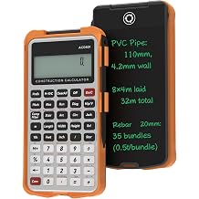 GUYUCOM Construction Calculator with Writing Tablet Concrete Calculator | Home Project Tools for Contractors Construction Industrial Carpenters Real Estate Pocket Calculators Gifts for Carpenters