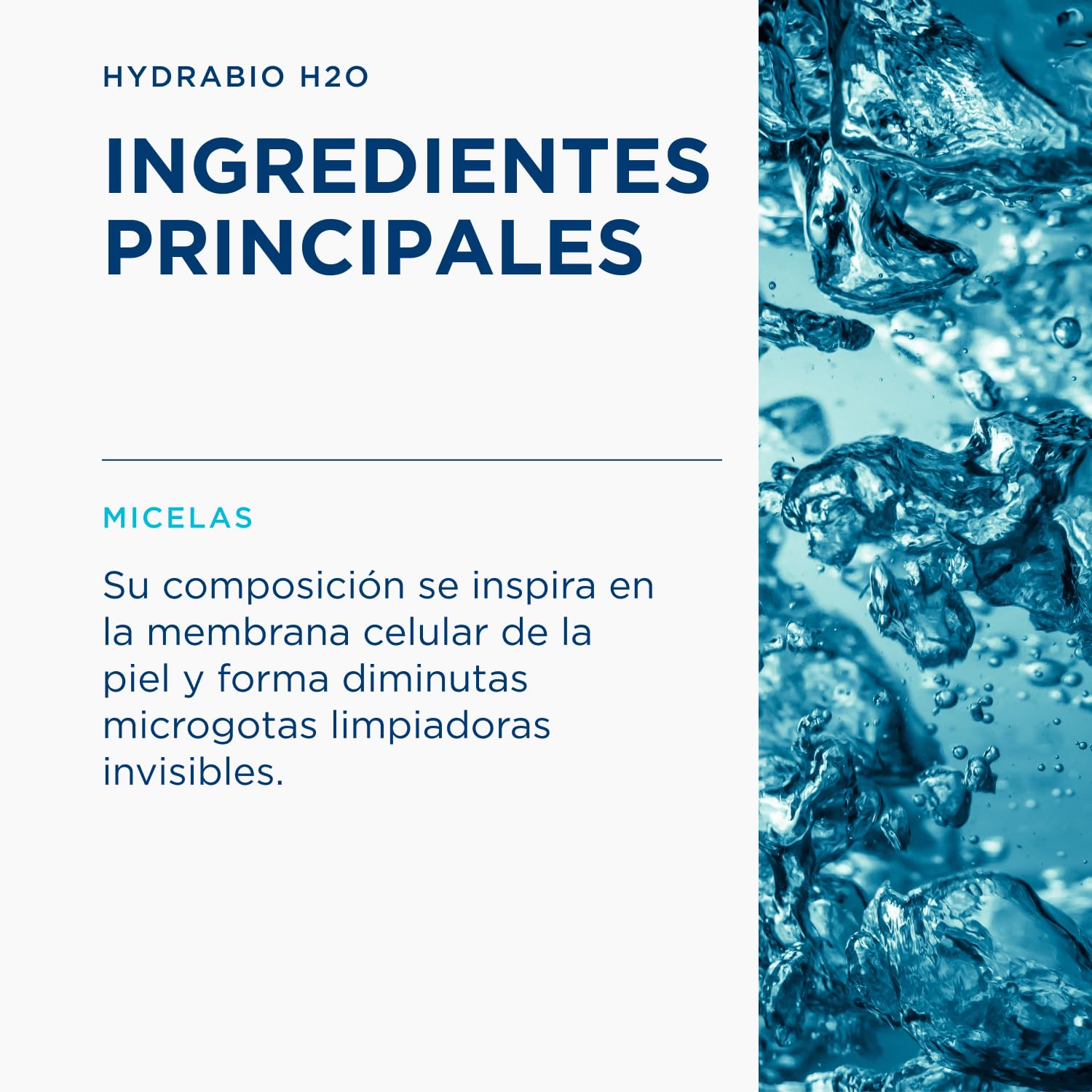 BIODERMA Hydrabio H2O - Agua Micelar Dermatológica - Limpia, Desmaquilla e Hidrata - Elimina Impurezas y Polución - Recomendada por Dermatólogos - Frasco 500 ml