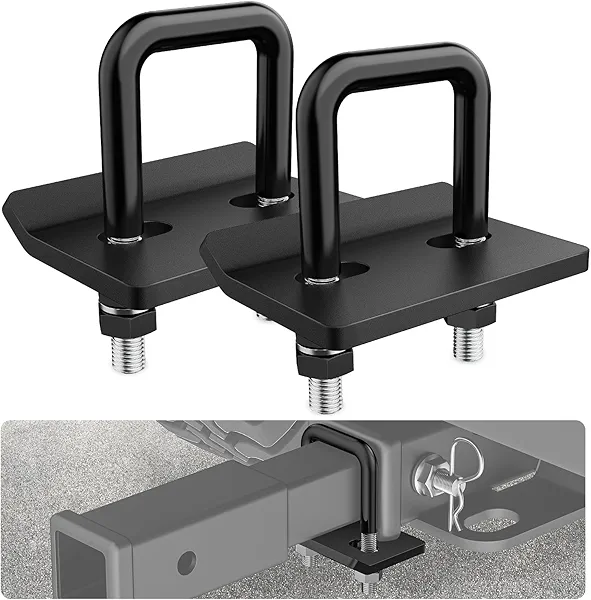 Nilight 2PCS Trailer Hitch Tightener for 2 inch Trailer Hitches Hitch Mount Anti Rattle Heavy Duty Steel with Rubber Anti-Rust Triple Protective Matte Black