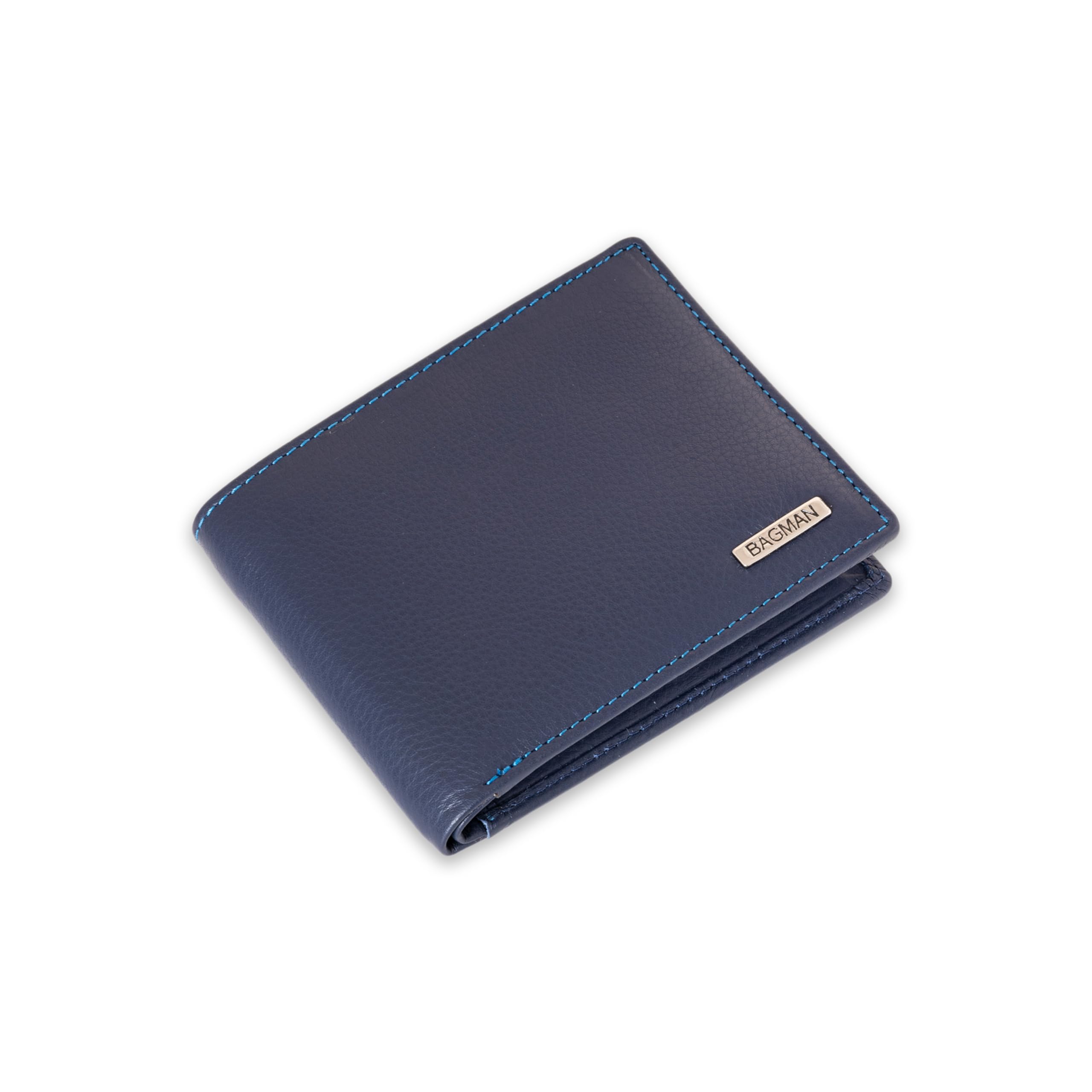 bagman Men's Casual Wallet | Blue Leather Wallet for Men with 8 Card Slots-picture-24