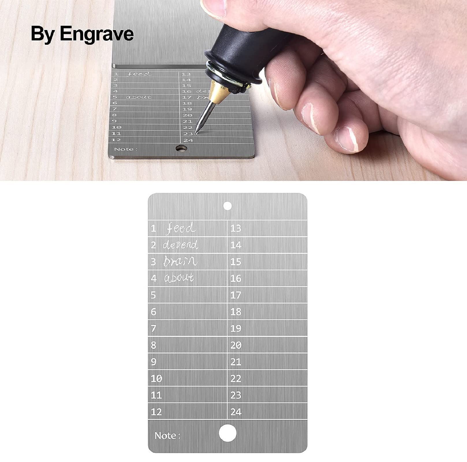 Bitcoin Cartera de acero, criptomoneda cartera para hardware Cold Wallet Backup, Bitcoin Crypto Seed Storage Compatible con todo el hardware BIP39 (individual)