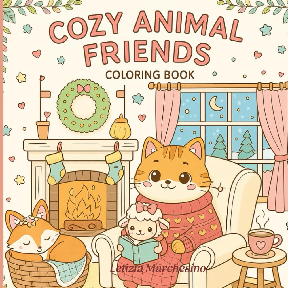 Cozy Animal Friends Coloring Book: Adorable Cozy Creatures for Relaxing Coloring Fun