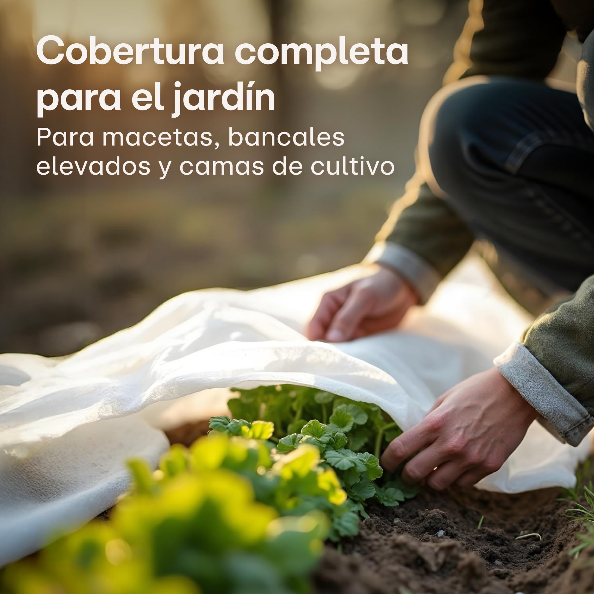 Praknu Manta de Malla Termica Antiheladas para Plantas en Rollo 50 g/m² – 20 m × 1,6 m – Resistente y Transpirable – Resiste a La Exposición UV