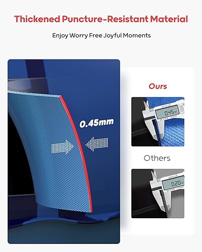 Miniatura 2 de QPAU Tubo inflable doble para río, 2 personas con capacidad de 660 libras, resistente a pinchazos de 93 pulgadas, flotador de río resistente, balsa