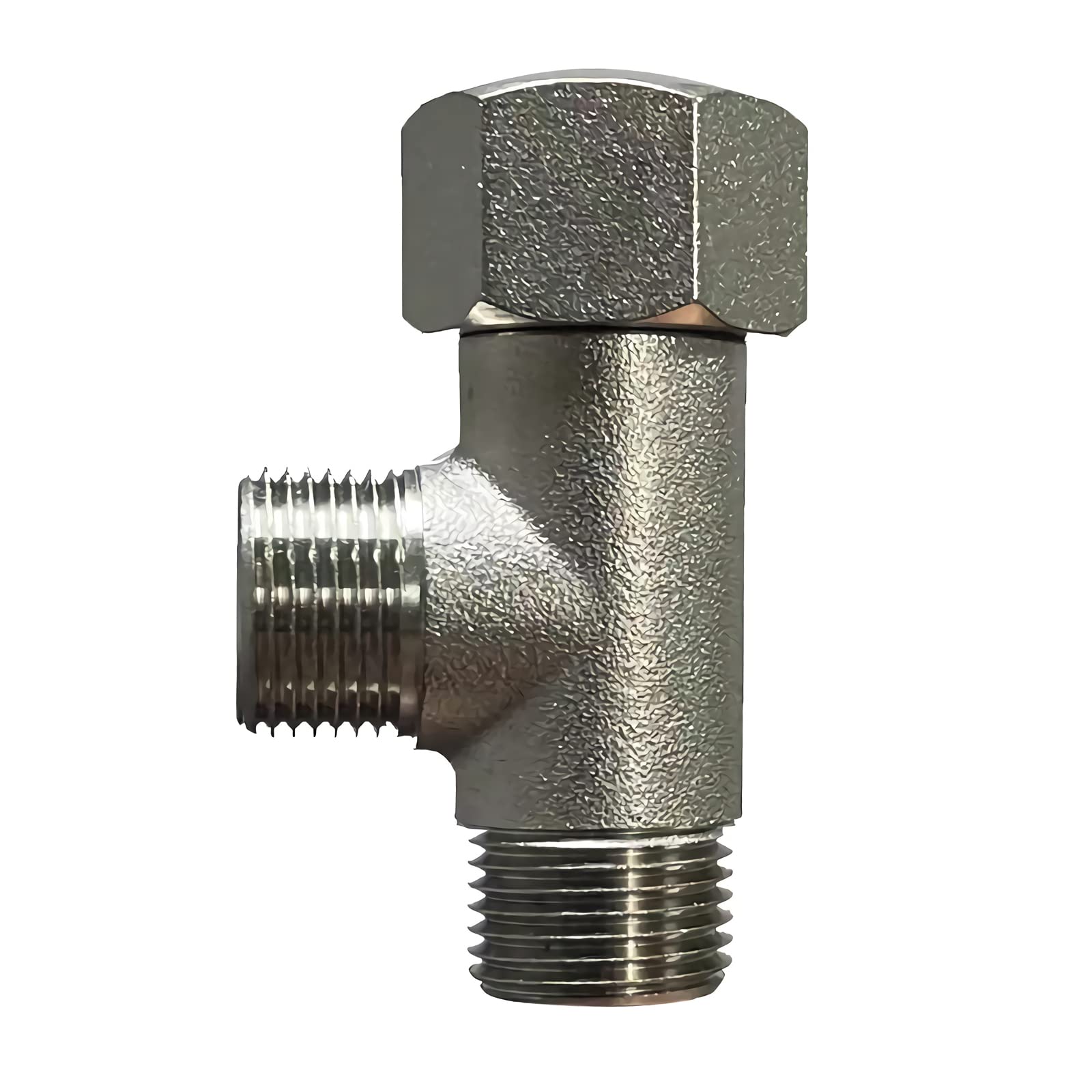 2 PCS Brass Angle Stop Add-A-Tee Valve,Electroplate 3/8 Compression Tee Valve,Angle Stop Add-A-Tee Valve,Split Supply Line Outlet 9/16 in. 3/8" Compression Tee Fittings Water Line Splitter