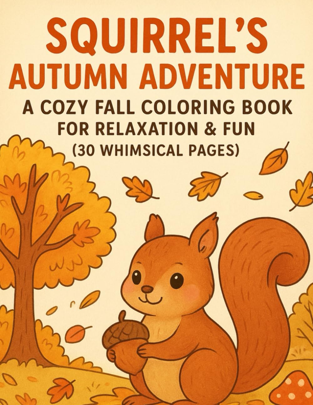 Squirrel’s Autumn Adventure: A Cozy Fall Coloring Book for Relaxation & Fun (30 Whimsical Pages): A Cozy Fall Coloring Journey with 30 Whimsical Squirrel-Themed Pages