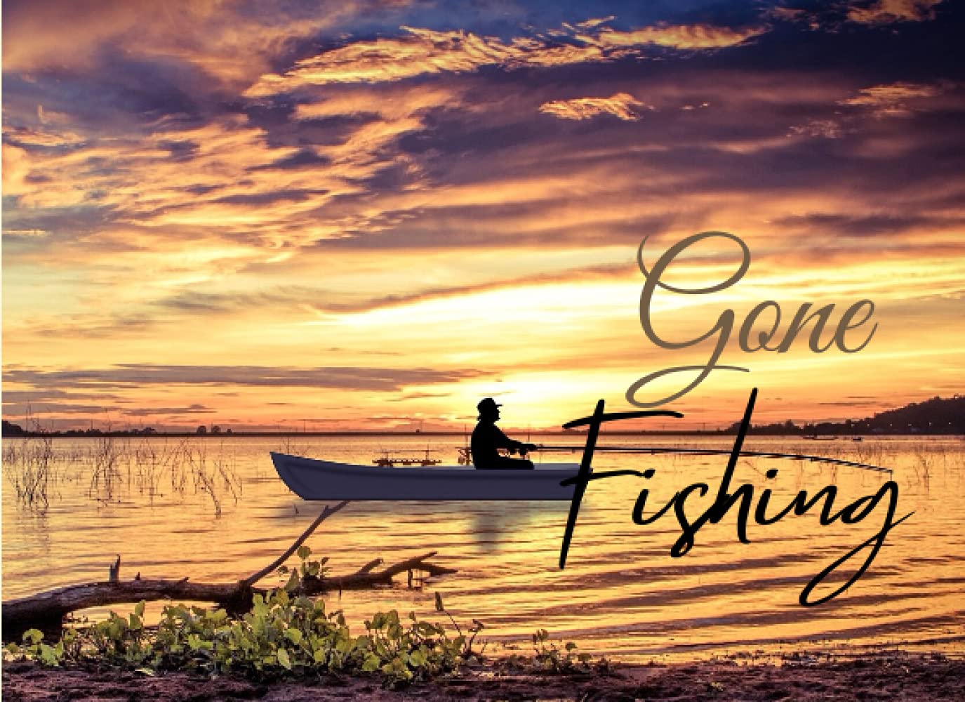 Fishing Funeral Guest Book: Celebration of Life Guest Book: Memorial Guest Book Condolence Book Remembrance Book for Funerals | Sign In Book with Registry Lines for Names, Contact & Messages