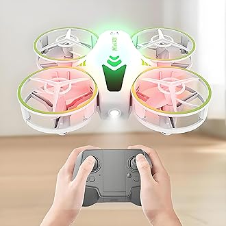Drones for Kids, Mini Beginner RC Drone Kid with One Key Take Off-Landing, Altitude Hold, Headless Mode, 360° Flip, Child Drone with Blue Green Light, for Kids, Toys for Boys
