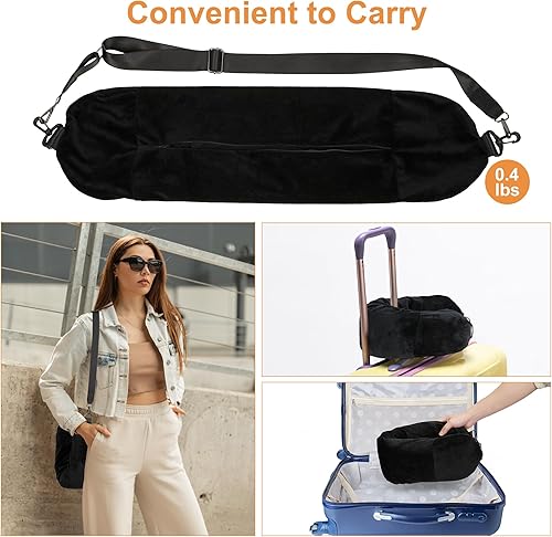 Miniatura 4 de EKEPIN Almohada de cuello de viaje rellenable con ropa, almohada cervical suave para dormir, almohada rellena para viajes, avión y hogar, lavable,