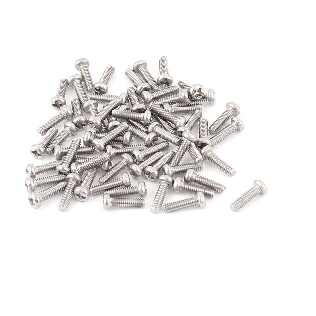 Uxcell Silver Sourcingmap M2 X 7Mm 304 Stainless Steel Phillips Pan Head Screws Bolt 60Pcs