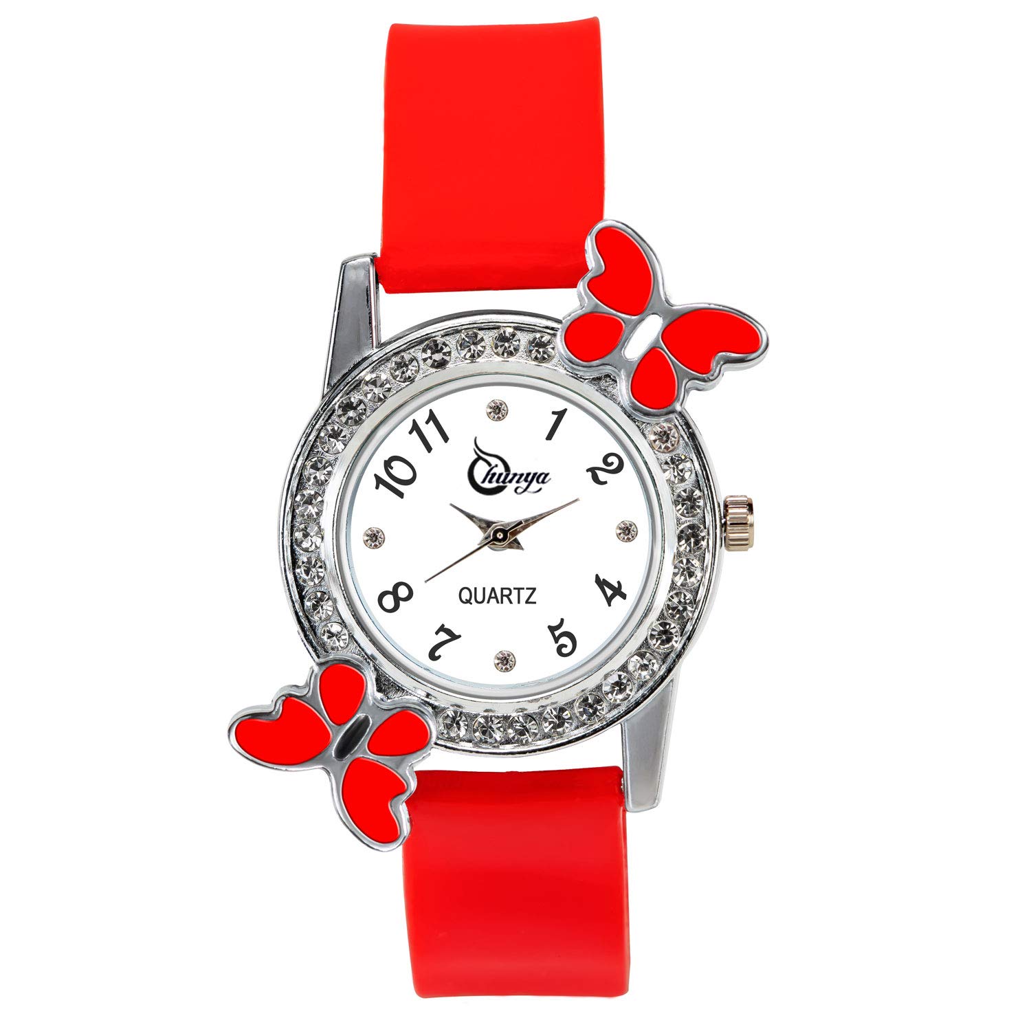 Shunya Girls/Womens Studded Butterfly Stylish Analogue Watch (Red) (B08G56WHGQ) Amazon Price History, Amazon Price Tracker