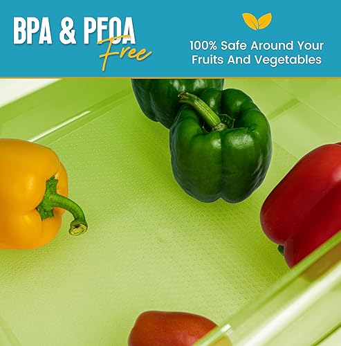 Miniatura 5 de Linda's Essentials - Revestimientos para refrigerador para estantes (paquete de 16) - Forro para refrigerador fácil de limpiar con protección contra