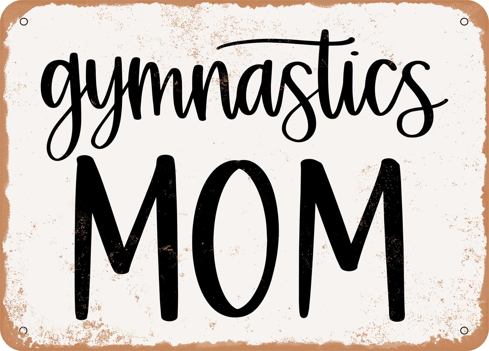 Miaomansenstore Metal Sign - Gymnastics Mom - Vintage Look Sign Home Decor