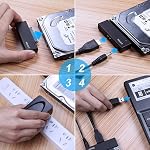 Unitek Câble Adaptateur Convertisseur SATA III USB 3.0 pour Disque Dur HDD/SSD 2,5 3,5 Pouces avec Adaptateur Secteur 12V/2A, Support UASP Compatible avec Lecteurs Optiques
