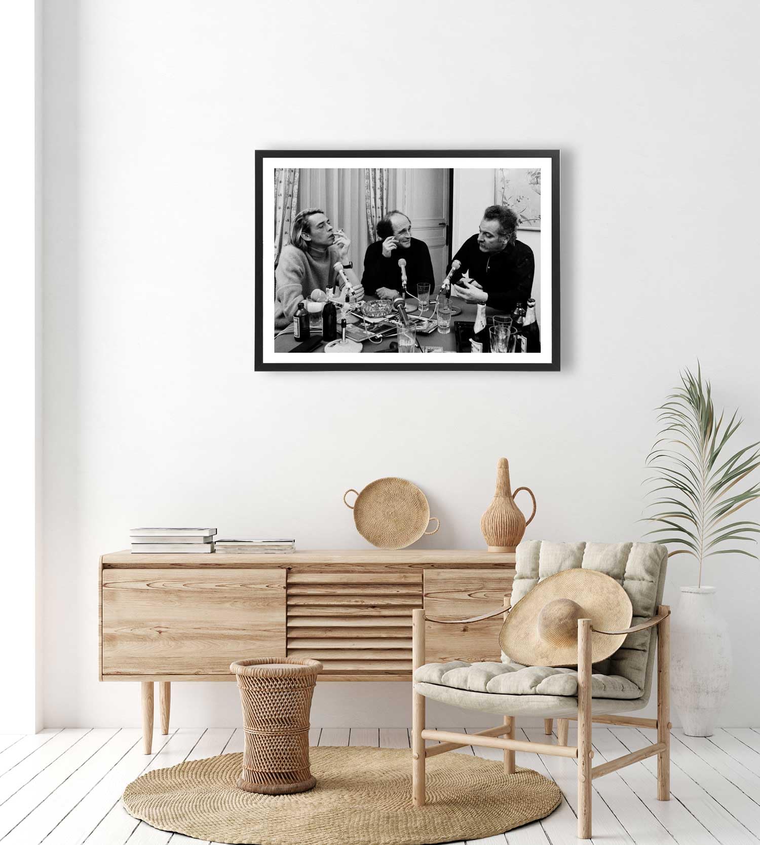 Générique Tableau Brel Brassens Ferré affiche 70 x 50 cm cadre inclus