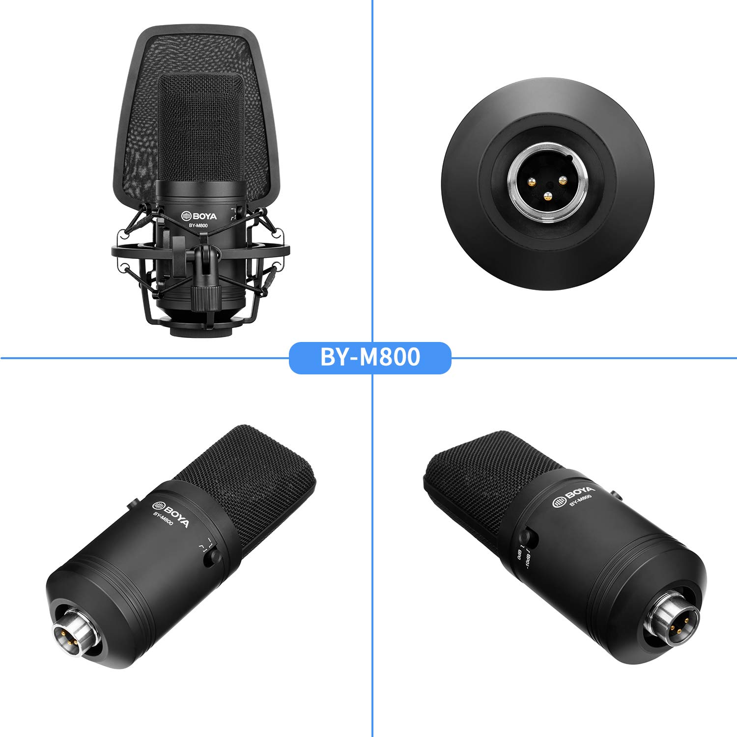 Micrófono de Solapa, Lavalier Micrófono Omnidirectional Condensador de Video Audio para Smartphones/PC para Grabación Entrevista Videoconferencia Podcast Dicción de voz Phone 195