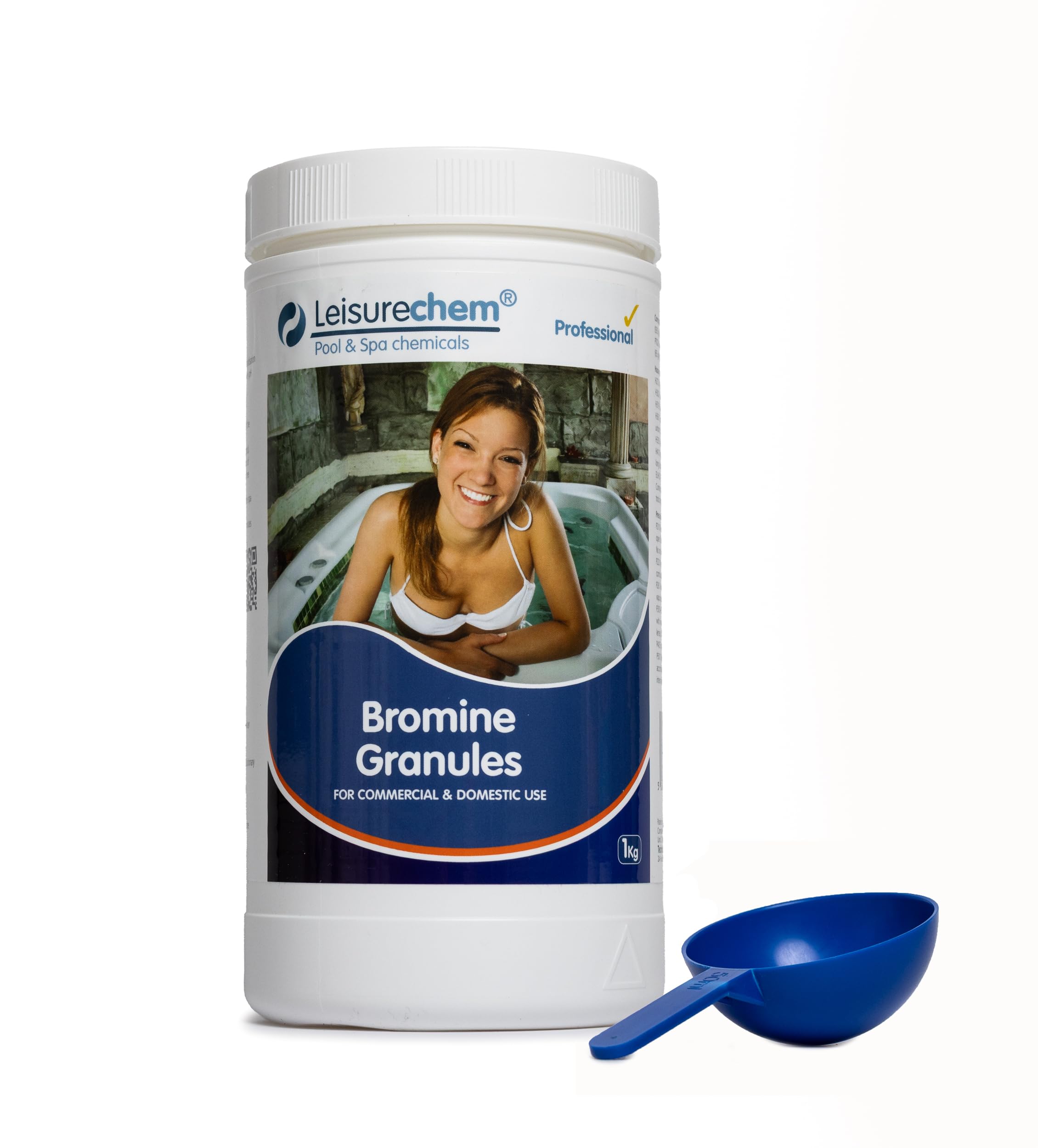 Leisurechem Bromine Granules 1kg Maintains efficiency in elevated temperatures, ideal for Hot tubs and Spa Sanitation.