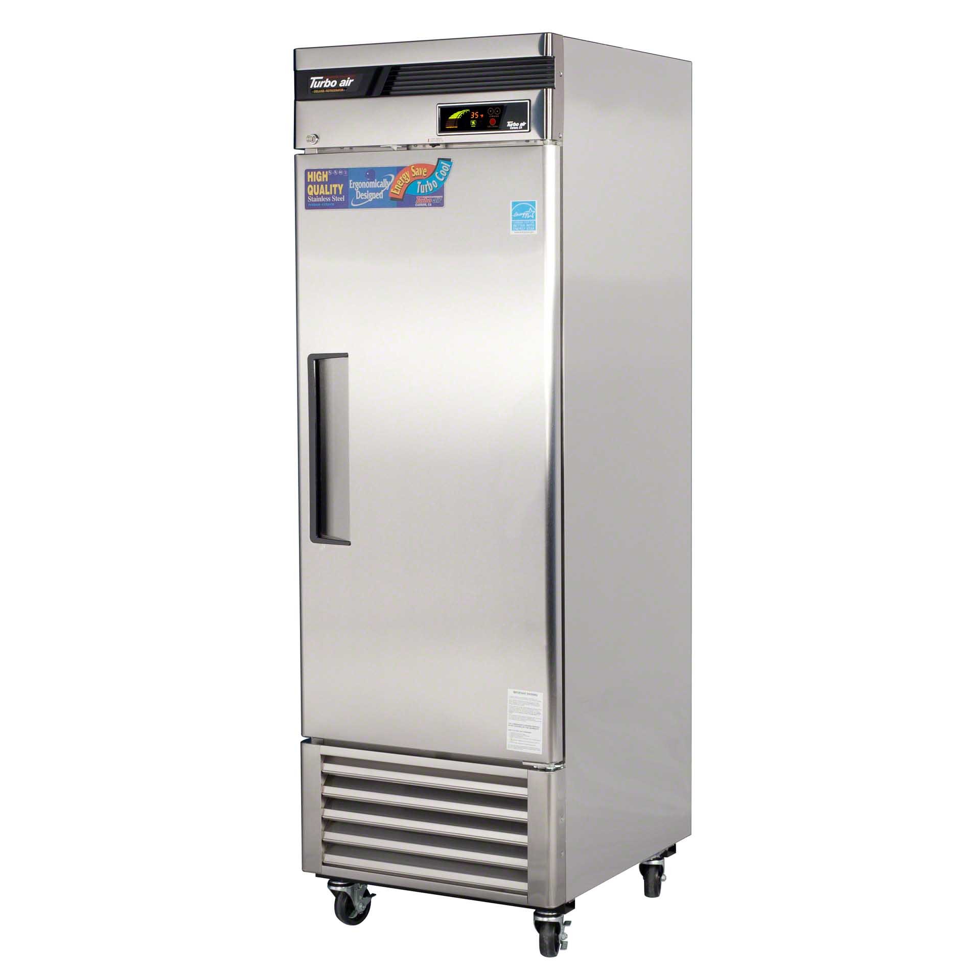 () - 27” Solid Door Reach-In Refrigerator by Turbo Air – 19.3 cubic_feet, Stainless steel, Model TSR-23SD