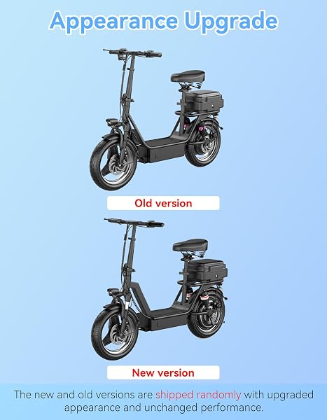 1200W Peak Motor Electric Scooter for Adults, 45KMH Top Speed, 65KM Max Range, 48V 15Ah Battery, E Scooter with Seat, Dual Suspension, 14" Foldable E-Scooter with Rear Box for Cargo, Commuting - 4
