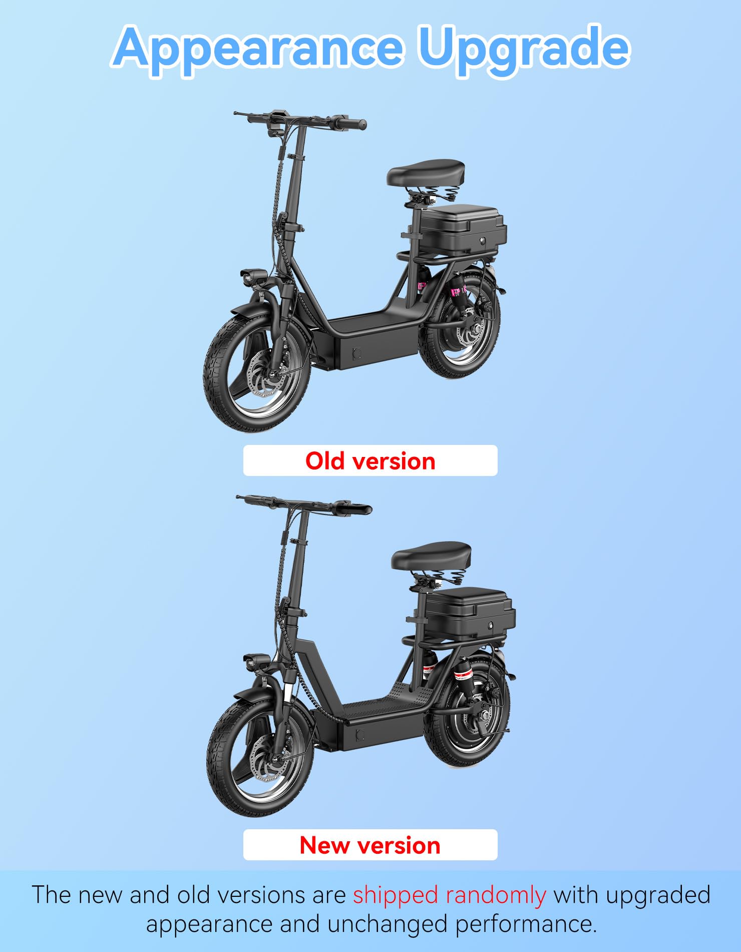 1200W Peak Motor Electric Scooter for Adults, 45KMH Top Speed, 65KM Max Range, 48V 15Ah Battery, E Scooter with Seat, Dual Suspension, 14" Foldable E-Scooter with Rear Box for Cargo, Commuting - 5