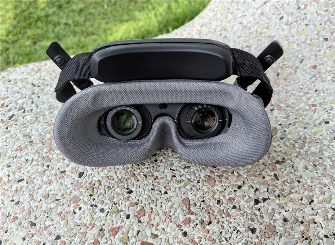 Face Cushion Cover/Lens Protection Cover for DJI Goggles 3,Sponge Foam Pad Face Padding/Lens Cap Flight Glasses Accessories (Grey)